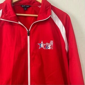 Sport-Tek USBC Junior Team USA Red Track Jacket Mens XL Embroidered USA Bowling